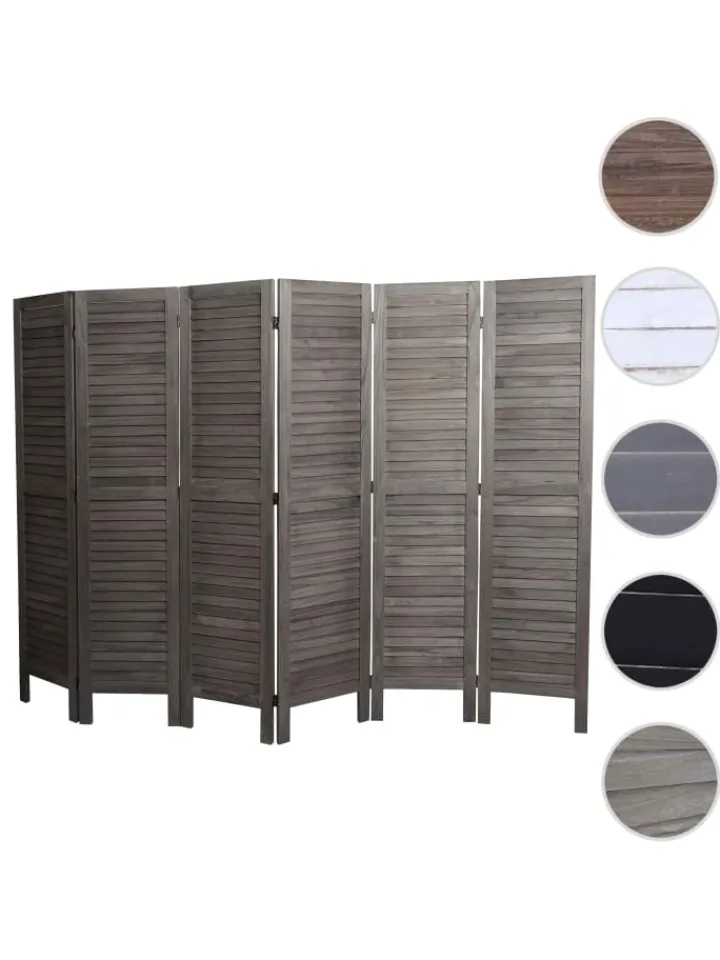 MCW Paravents<Paravent G30 im Shabby-Look, Grau-braun