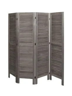 MCW Paravents<Paravent G30 im Shabby-Look, Grau-braun