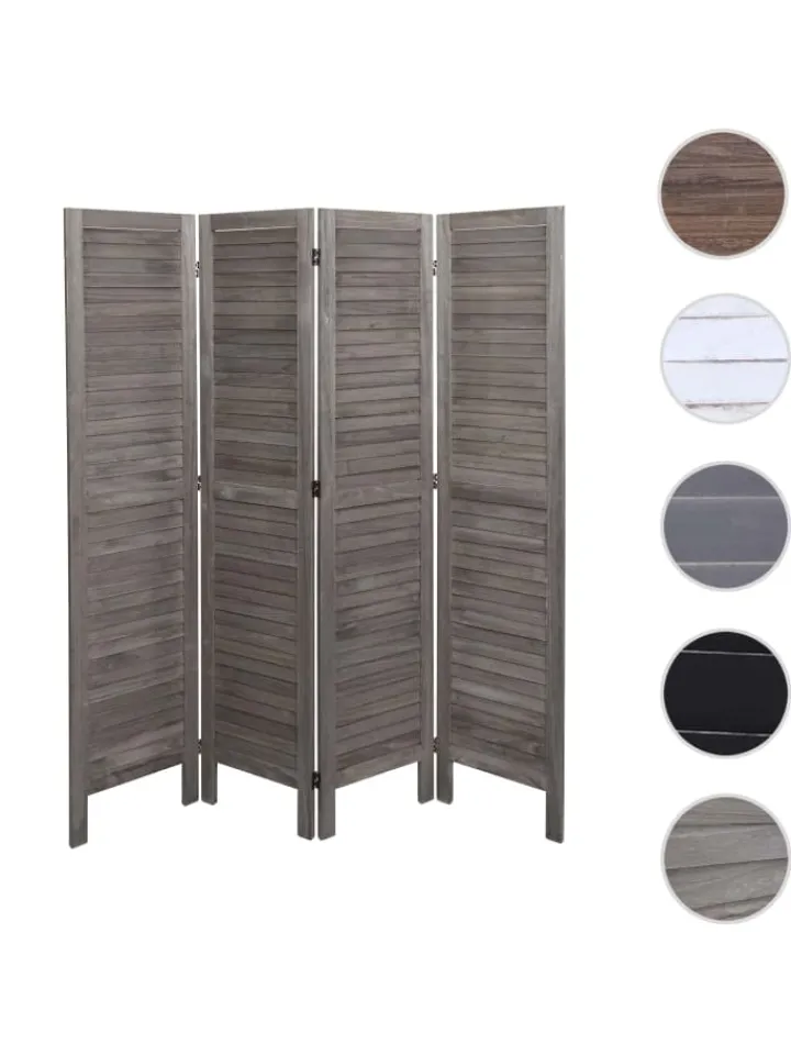 MCW Paravents<Paravent G30 im Shabby-Look, Grau-braun