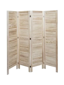 MCW Paravents<Paravent G30 im Shabby-Look, Hellbraun