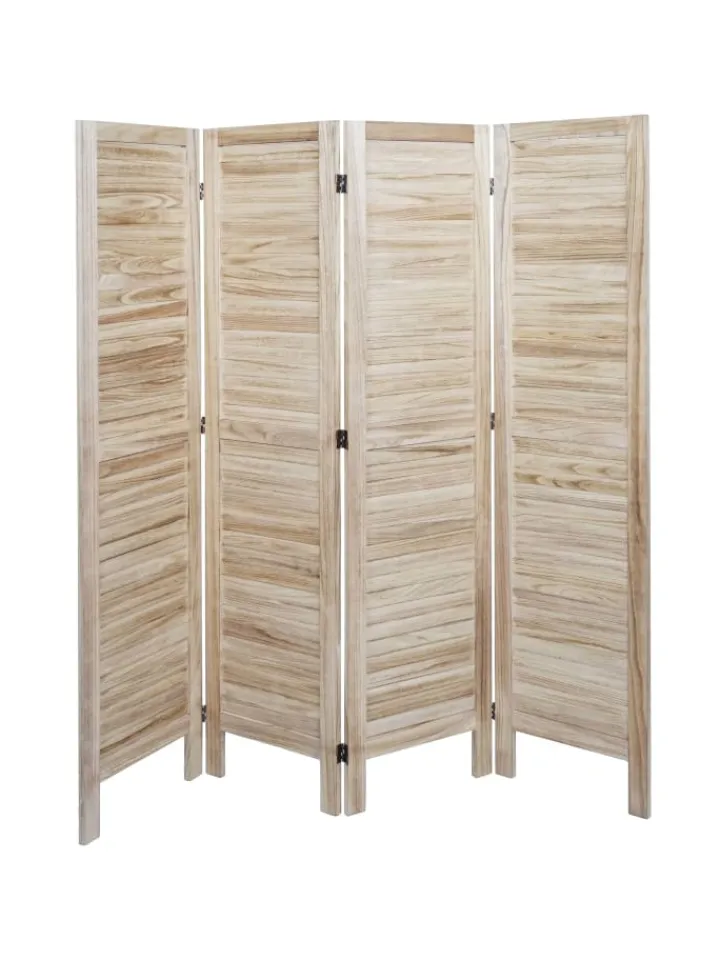 MCW Paravents<Paravent G30 im Shabby-Look, Hellbraun