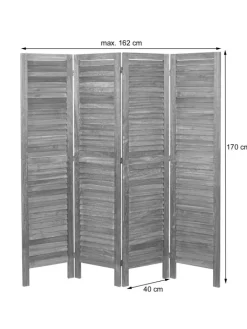 MCW Paravents<Paravent G30 im Shabby-Look, Hellbraun