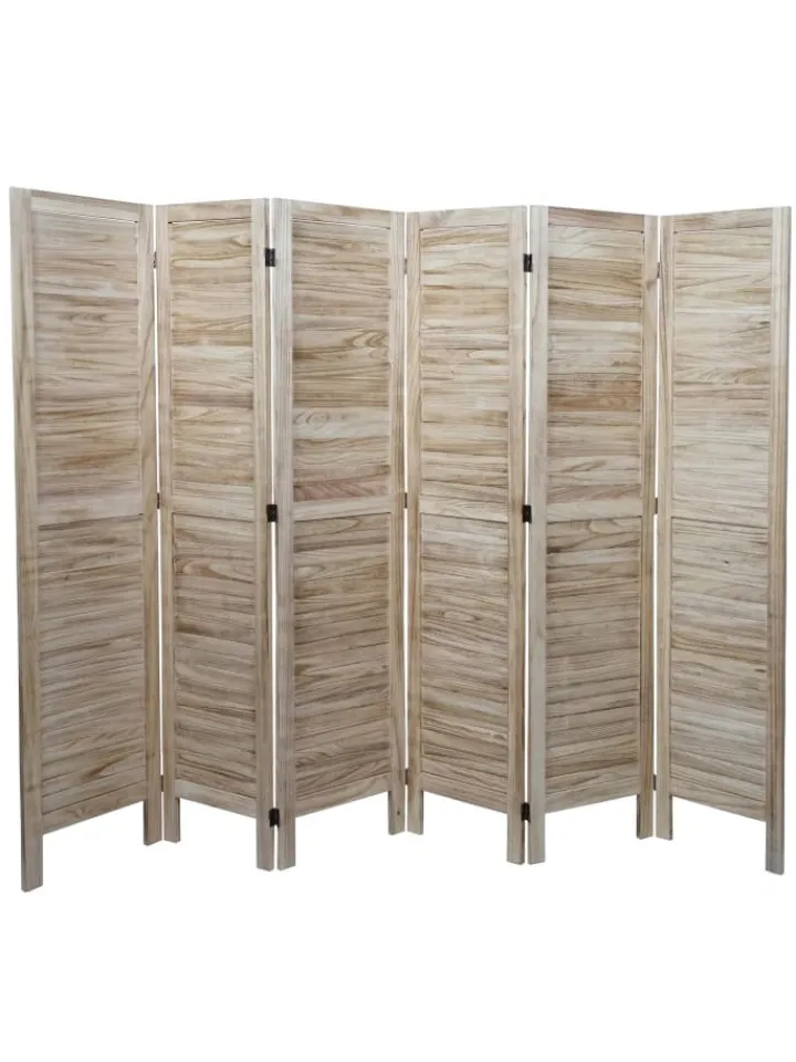 MCW Paravents<Paravent G30 im Shabby-Look, Hellbraun