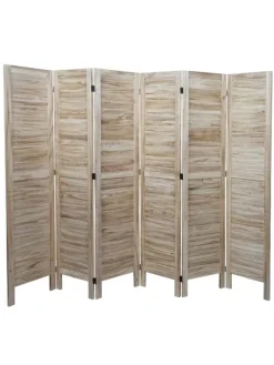 MCW Paravents<Paravent G30 im Shabby-Look, Hellbraun