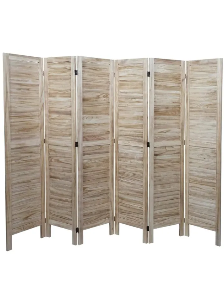 MCW Paravents<Paravent G30 im Shabby-Look, Hellbraun