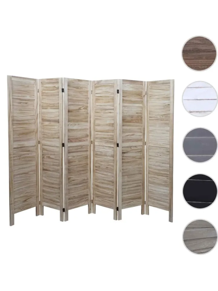 MCW Paravents<Paravent G30 im Shabby-Look, Hellbraun
