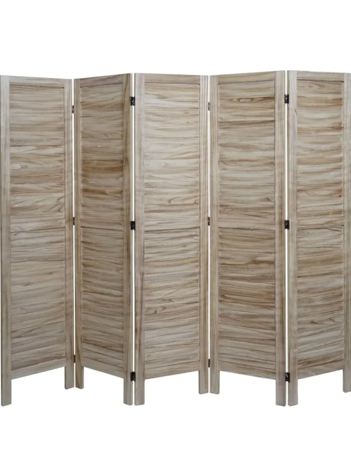 MCW Paravents<Paravent G30 im Shabby-Look, Hellbraun