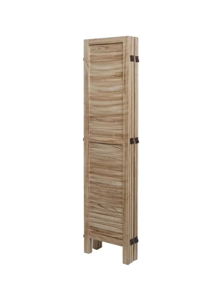 MCW Paravents<Paravent G30 im Shabby-Look, Hellbraun