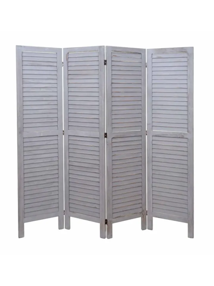 MCW Paravents<Paravent G30 im Shabby-Look, Grau