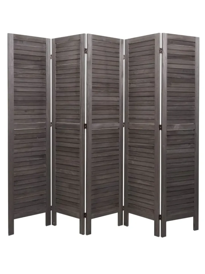 MCW Paravents<Paravent G30 im Shabby-Look, Grau-braun
