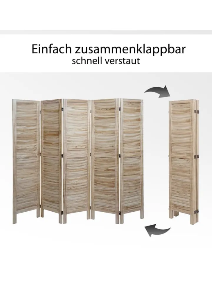 MCW Paravents<Paravent G30 im Shabby-Look, Grau-braun
