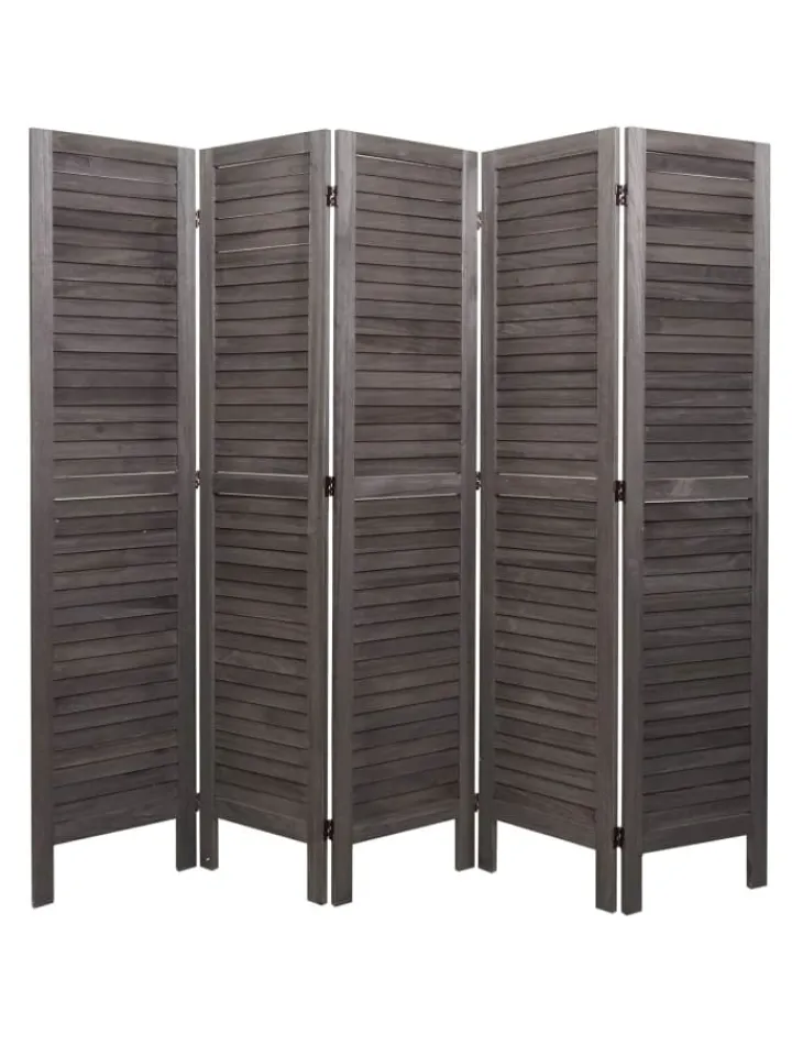 MCW Paravents<Paravent G30 im Shabby-Look, Grau-braun
