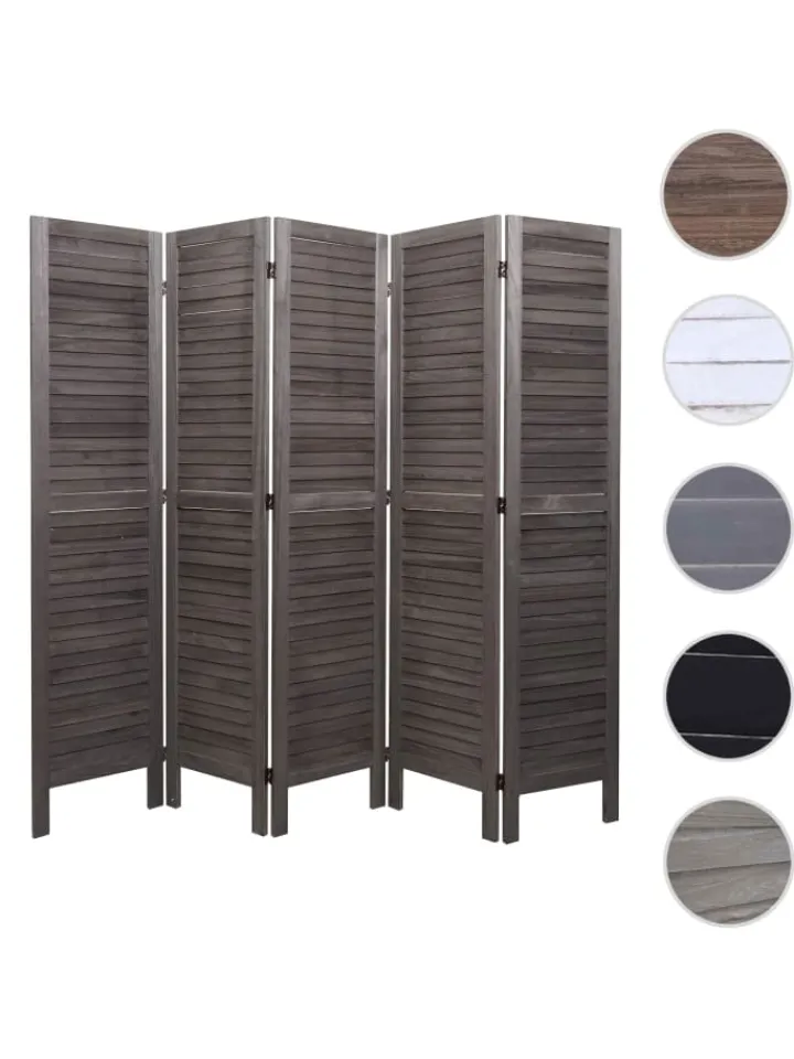 MCW Paravents<Paravent G30 im Shabby-Look, Grau-braun