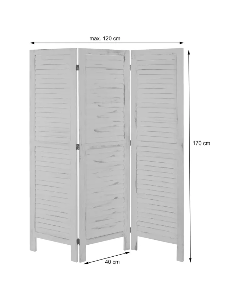 MCW Paravents<Paravent G30, Shabby-Look, Anthrazit