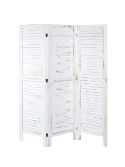 MCW Paravents<Paravent G30, Shabby-Look, Weiß