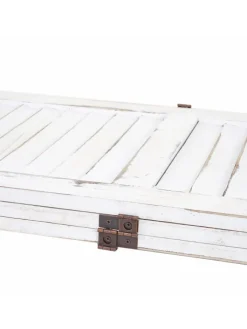 MCW Paravents<Paravent G30, Shabby-Look, Weiß