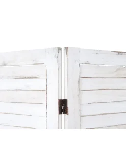 MCW Paravents<Paravent G30, Shabby-Look, Weiß