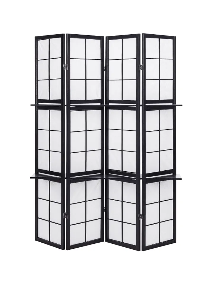 Beliani Paravents<Paravent GOMAGOI in Schwarz - (W) 120 x (H) 170 x (L) 2 cm