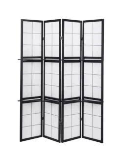 Beliani Paravents<Paravent GOMAGOI in Schwarz - (W) 120 x (H) 170 x (L) 2 cm