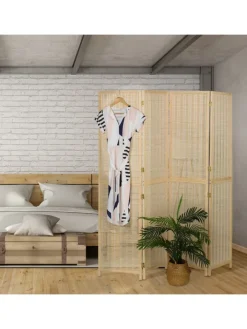 relaxdays Paravents<Paravent in Natur - (B)182 x (H)180 cm