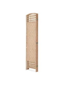 relaxdays Paravents<Paravent in Natur- (B)180 x (H)180 cm