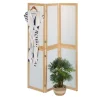 relaxdays Paravents<Paravent in Natur/ Weiß - (B)136,5 x (H)180 cm