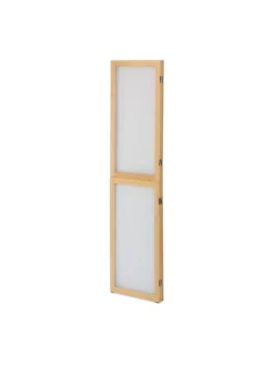relaxdays Paravents<Paravent in Natur/ Weiß - (B)136,5 x (H)180 cm
