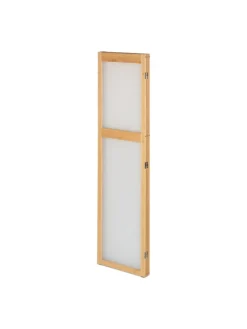 relaxdays Paravents<Paravent in Natur/ Weiß - (B)135,5 x (H)168 cm