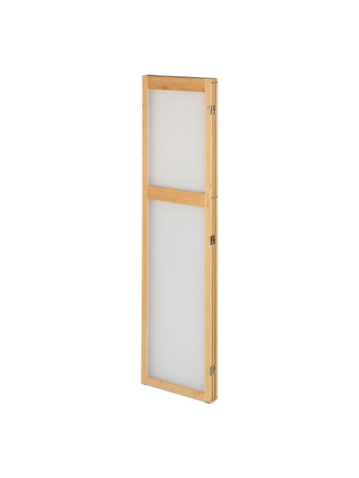relaxdays Paravents<Paravent in Natur/ Weiß - (B)135,5 x (H)168 cm