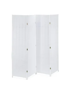 relaxdays Paravents<Paravent in Weiß - (B)180 x (H)180 cm