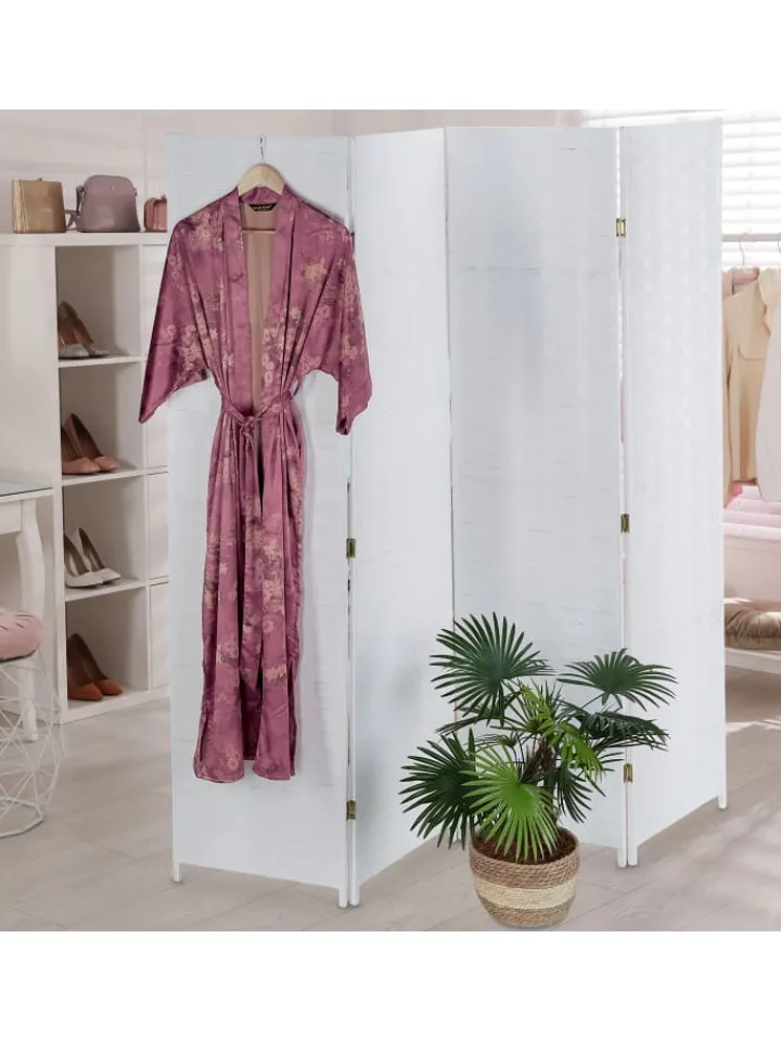 relaxdays Paravents<Paravent in Weiß - (B)180 x (H)180 cm