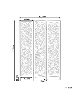 Beliani Paravents<Paravent MELAGO in Weiß - (W) 122 x (H) 170 x (L) 2 cm