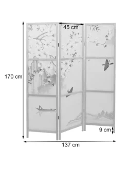 MCW Paravents<Paravent O70 Naturmotive 170x137cm, Flusslandschaft