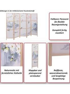 MCW Paravents<Paravent O70, Naturmotive 170x227cm, Blumen