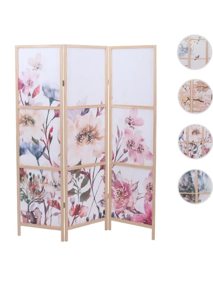 MCW Paravents<Paravent O70 Naturmotive 170x137cm, Blumen