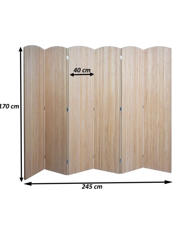 MCW Paravents<Paravent O30 zusammenklappbar 6 Paneele 170x245cm