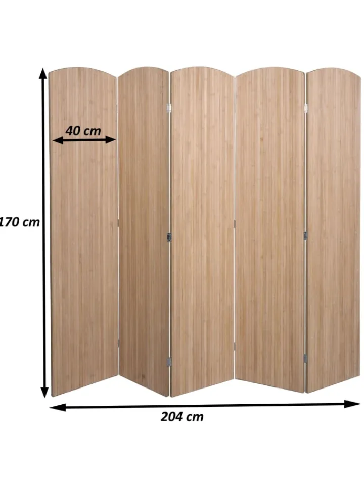 MCW Paravents<Paravent O30 zusammenklappbar 5 Paneele 170x204cm