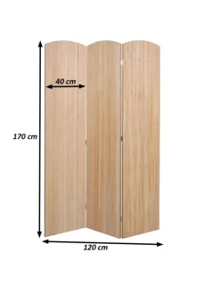 MCW Paravents<Paravent O30 zusammenklappbar 3 Paneele 170x120cm