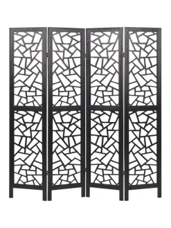 Beliani Paravents<Paravent PIANLARGO in Schwarz - (W) 163 x (H) 170 x (L) 2 cm