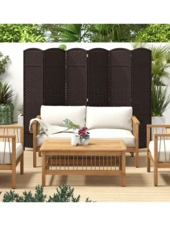 COSTWAY Paravents<Paravent 240x170cm in Braun