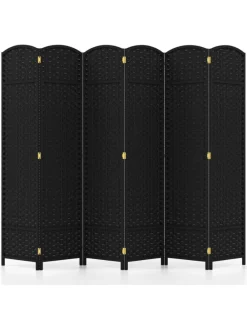 COSTWAY Paravents<Paravent 240x170cm in Schwarz