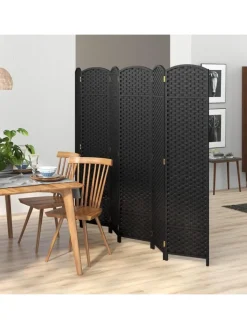 COSTWAY Paravents<Paravent 240x170cm in Schwarz