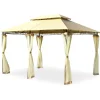 COSTWAY Gartenmöbel<Pavillon Metall 3x4m in Beige
