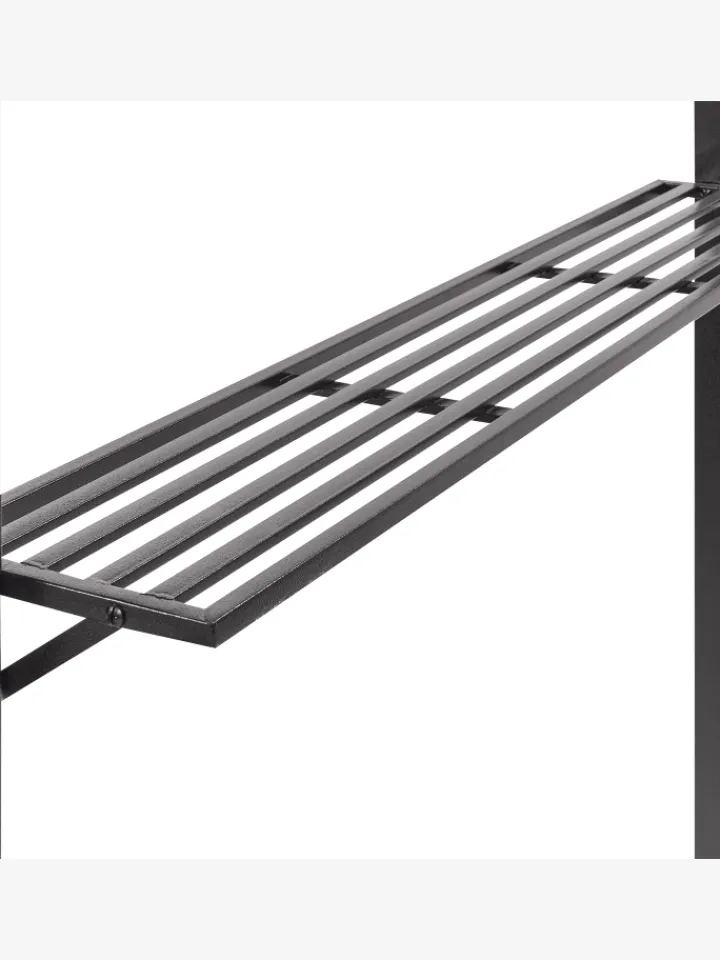 Beliani Gartenmöbel<Pavillon NARO in Beige/Schwarz - (W) 240 x (H) 245 x (L) 148 cm