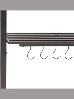 Beliani Gartenmöbel<Pavillon NARO in Grau/Schwarz - (W) 240 x (H) 245 x (L) 148 cm