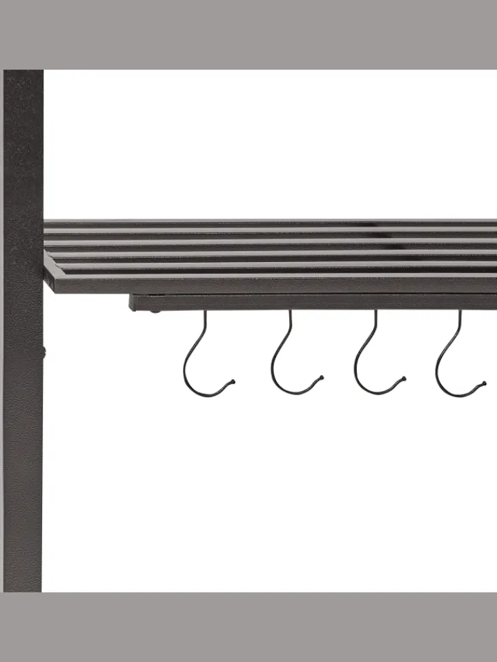 Beliani Gartenmöbel<Pavillon NARO in Grau/Schwarz - (W) 240 x (H) 245 x (L) 148 cm