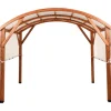 Beliani Gartenmöbel<Pavillon SCOPELLO in Braun/Weiß - (W) 303 x (H) 257 x (L) 300 cm