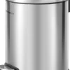 Fackelmann Mülleimer<Pedal-Abfallsammler "Milano" in Silber - 3 l
