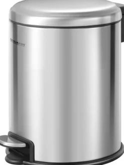 Fackelmann Mülleimer<Pedal-Abfallsammler "Milano" in Silber - 3 l