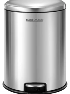 Fackelmann Mülleimer<Pedal-Abfallsammler "Milano" in Silber - 3 l